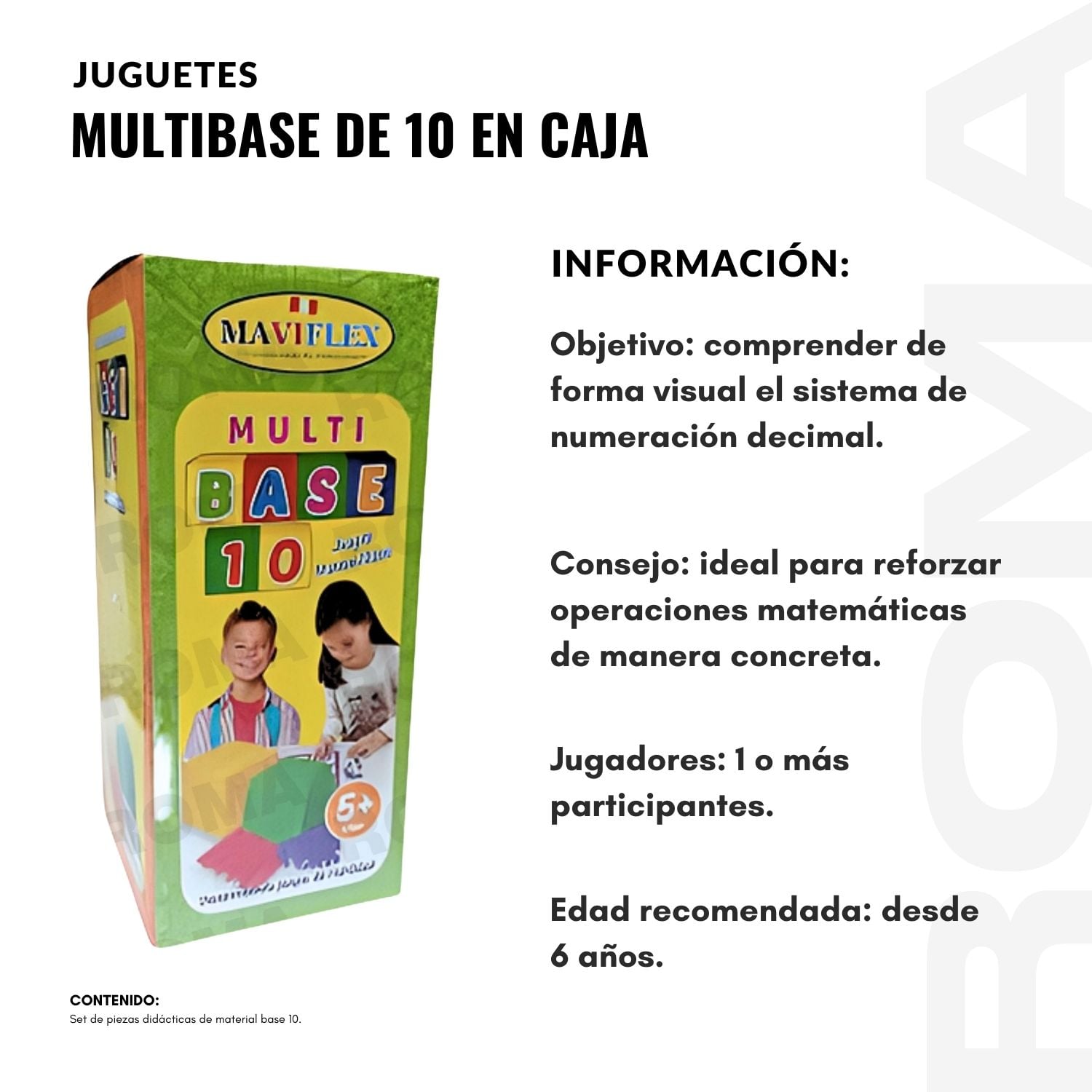 MULTIBASE DE 10 EN CAJA - JUEGO DIDÁCTICO - 2