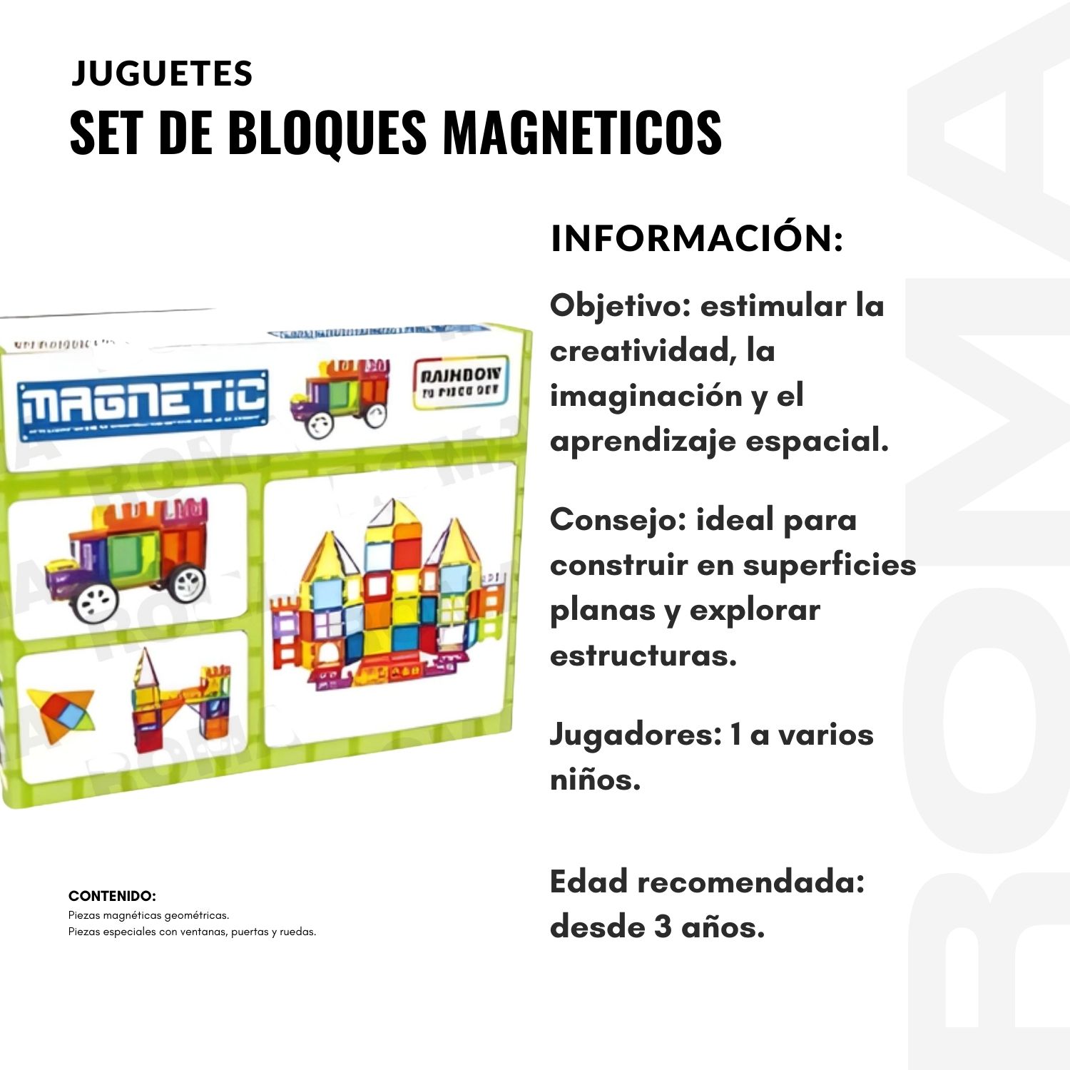SET DE BLOQUES MAGNETICOS X 76 PIEZAS - 2