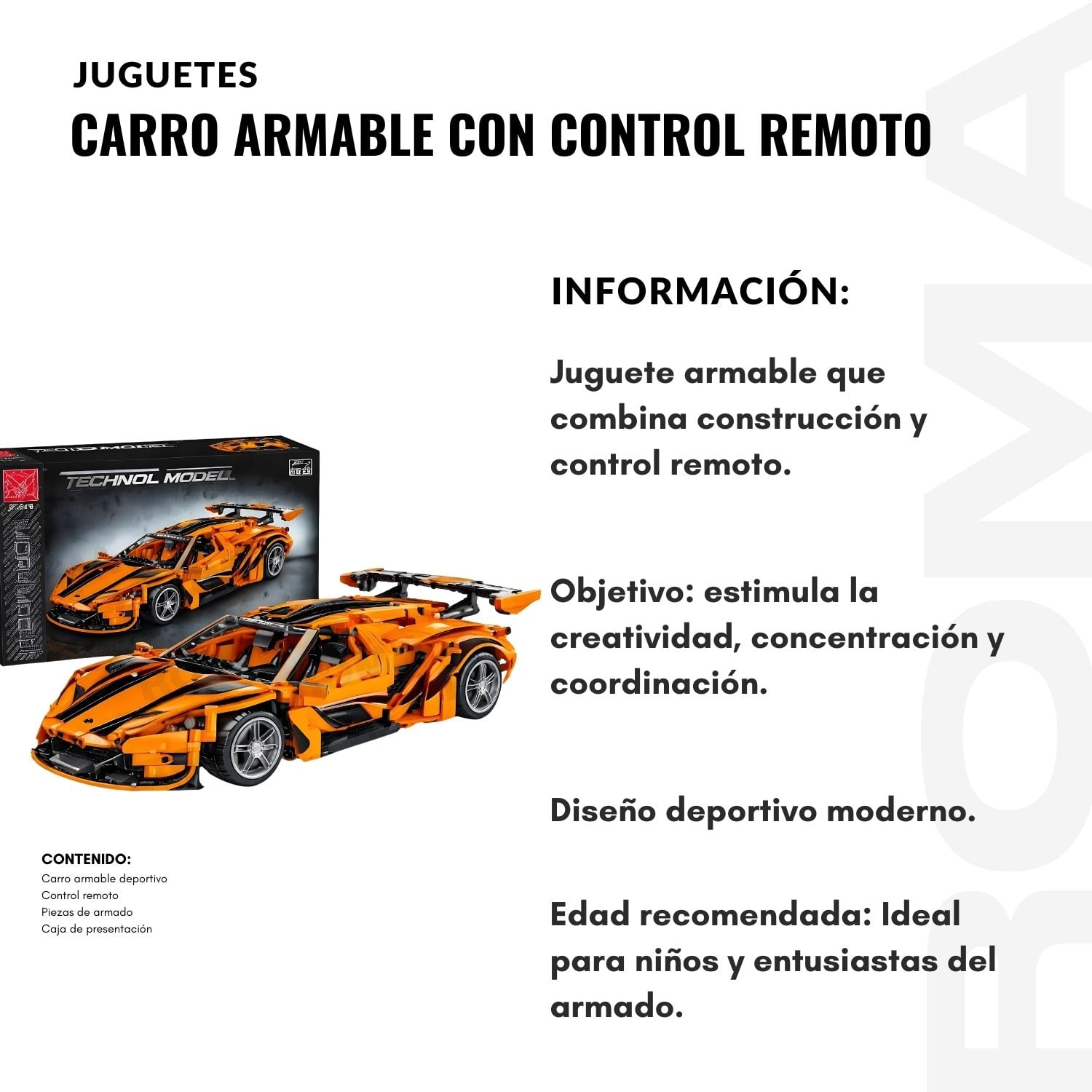 CARRO LEGO ARMABLE CON CONTROL REMOTO - 2