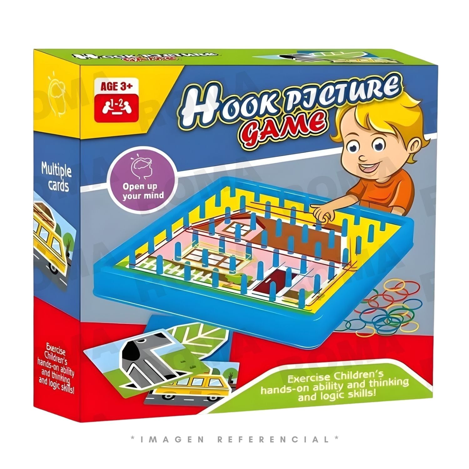 JUEGO DE MESA EDUCATIVO DE LOGICA CON LIGAS - 1