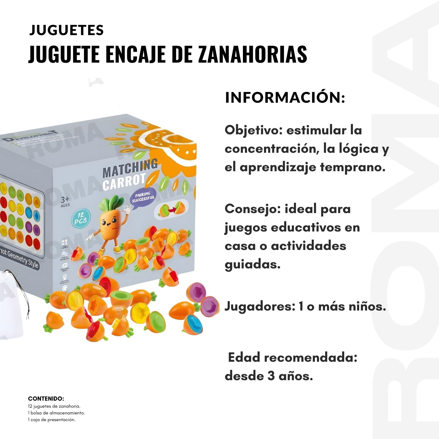 JUGUETE ENCAJE DE ZANAHORIAS - 2