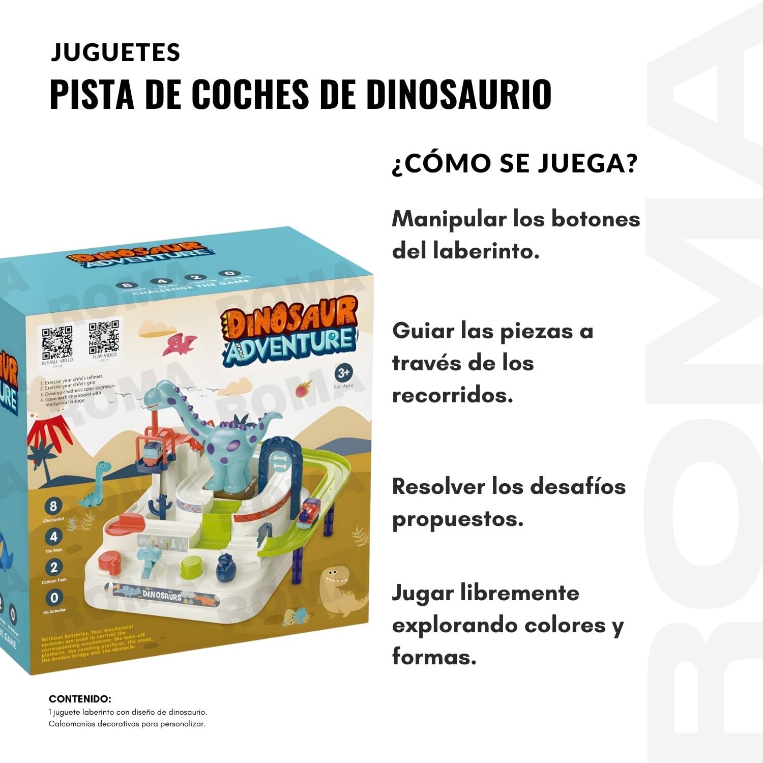 PISTA DE COCHES DE DINOSAURIO - 3
