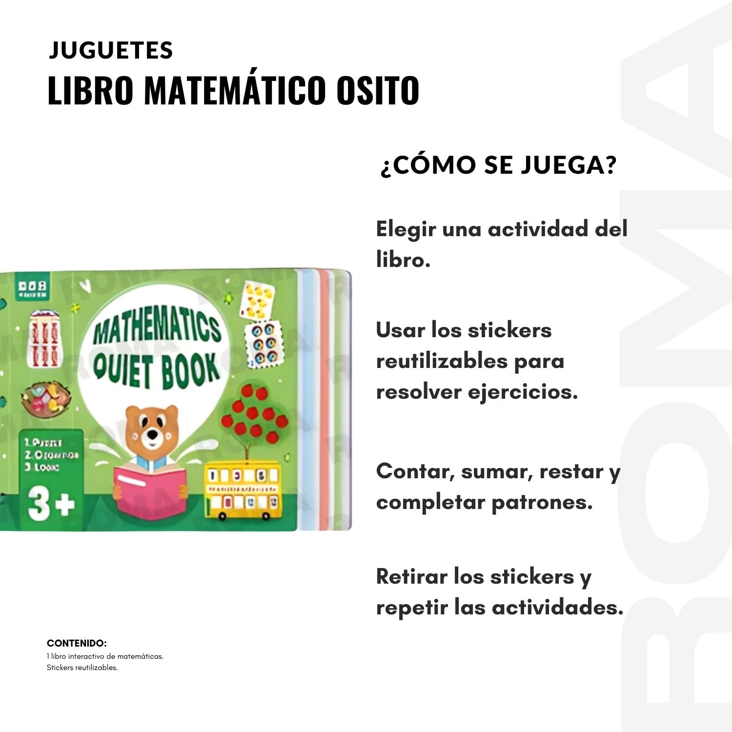 LIBRO MATEMÁTICO OSITO - JUEGO DIDÁCTICO - 3