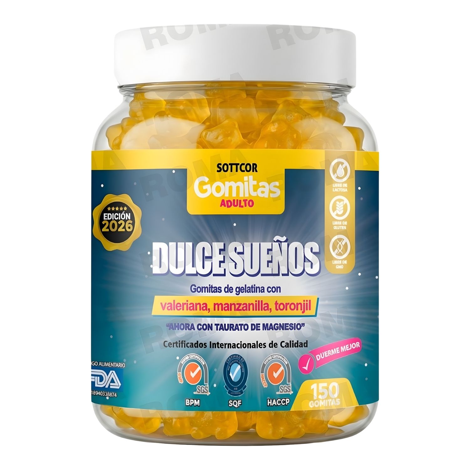 GOMITAS DULCES SUEÑOS PARA ADULTOS SOTTCOR LABS 150 UNIDADES - 1