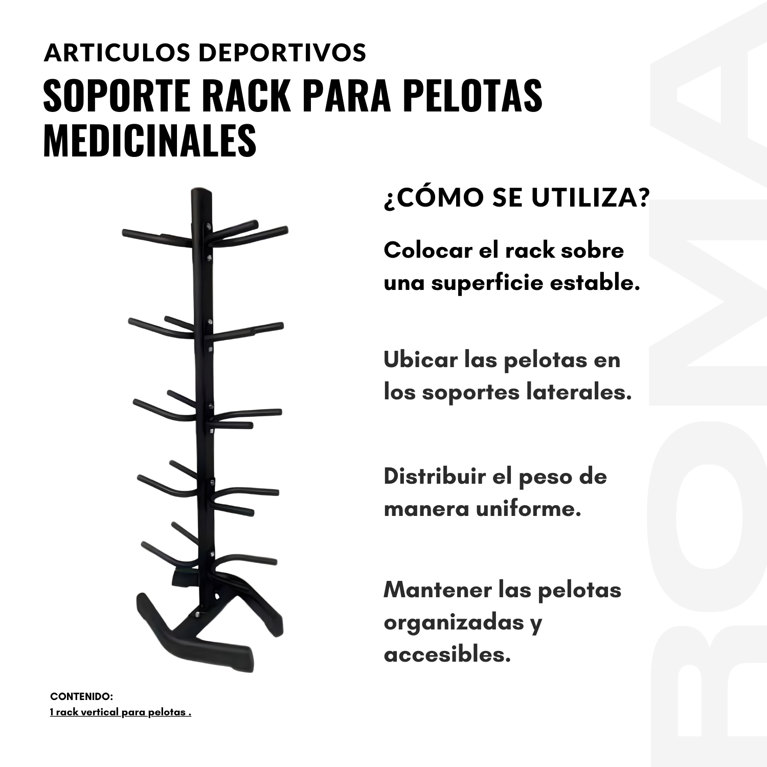SOPORTE RACK PARA PELOTAS MEDICINALES - 3