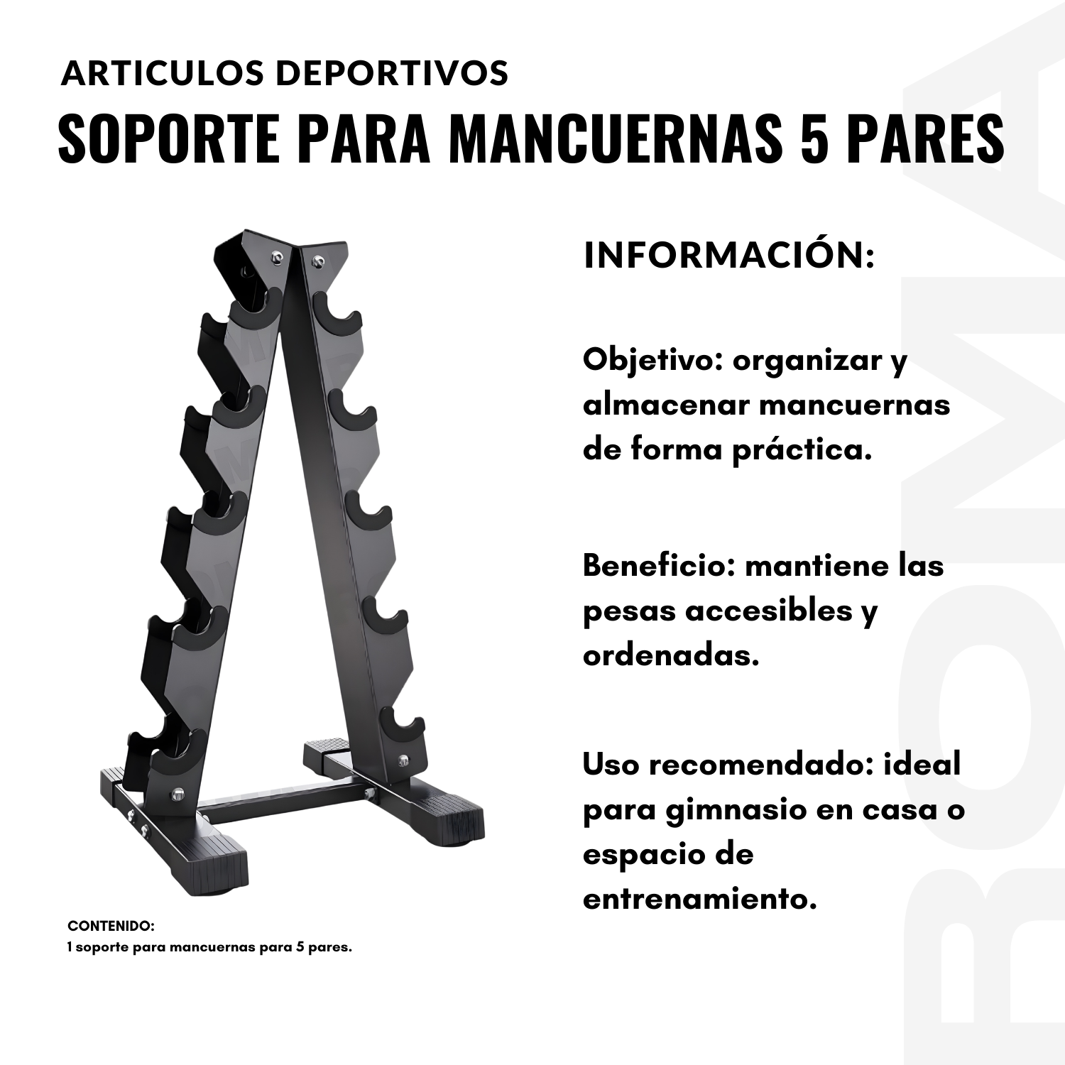 SOPORTE PARA MANCUERNAS 5 PARES - 2