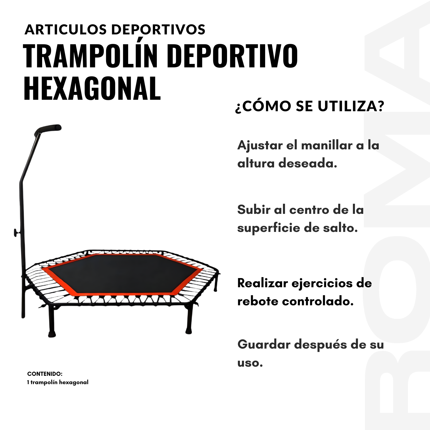 TRAMPOLÍN DEPORTIVO HEXAGONAL - 3