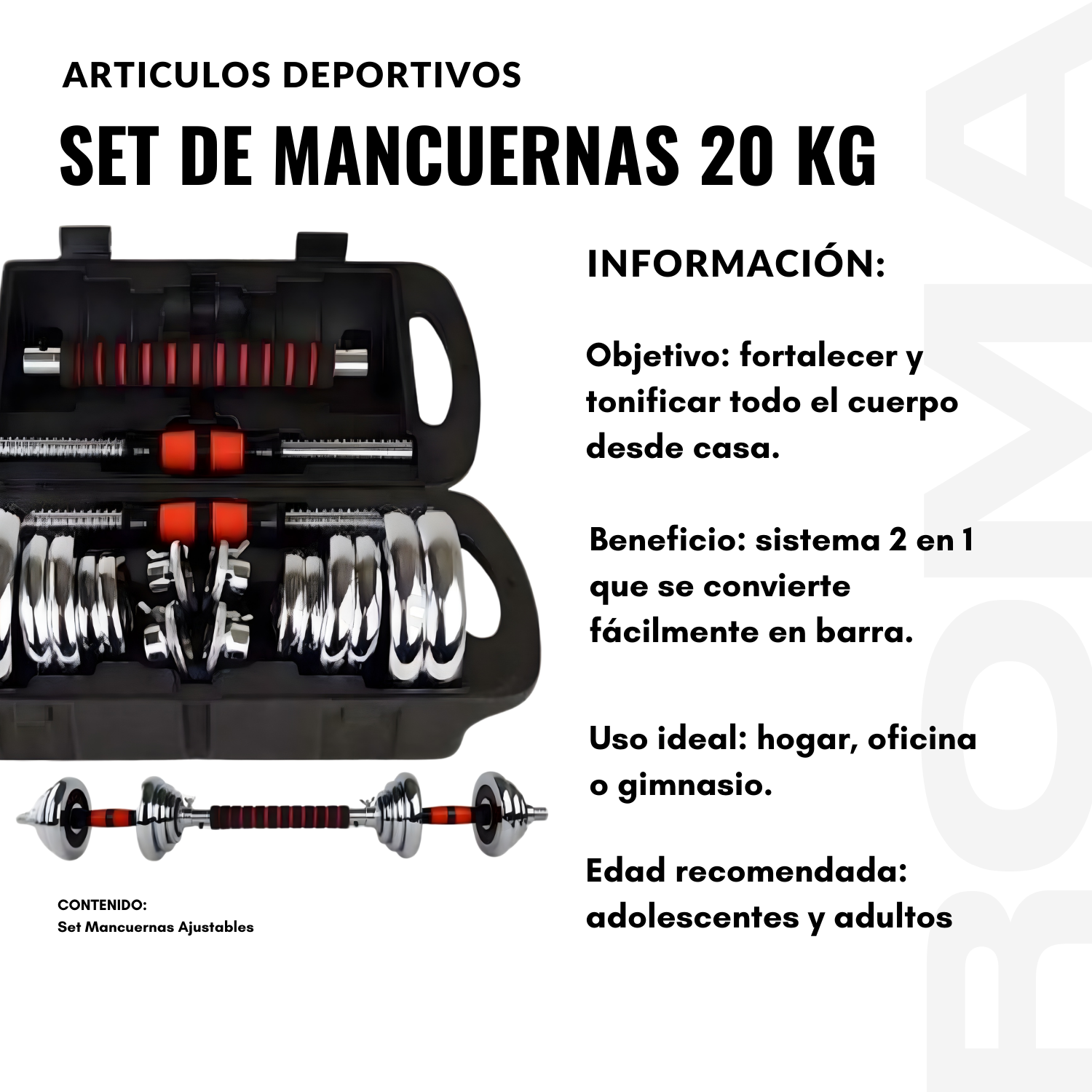 SET DE MANCUERNAS 20 KG - 2