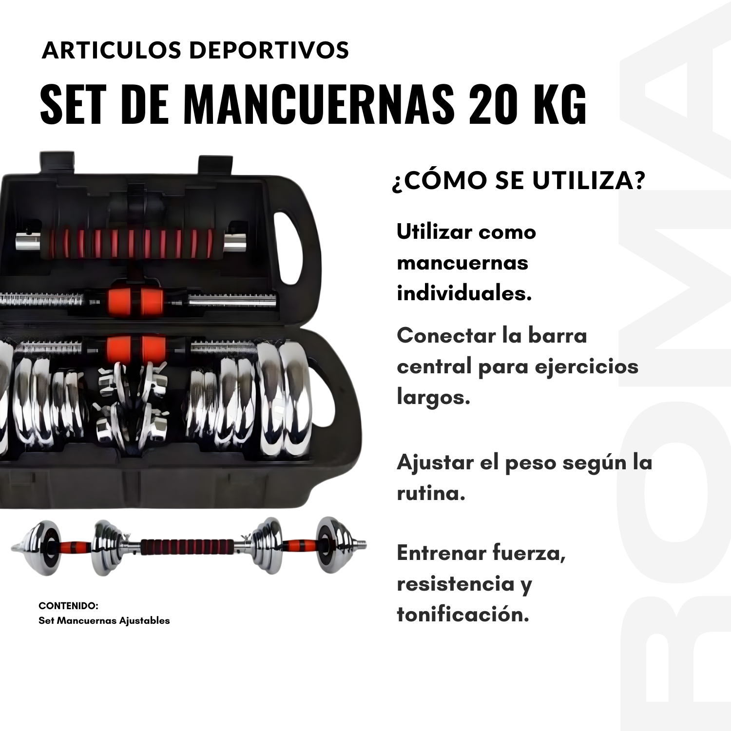 SET DE MANCUERNAS 20 KG - 3