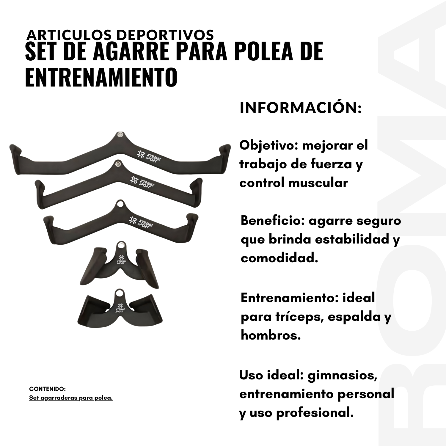 SET DE AGARRE PARA POLEA DE ENTRENAMIENTO - 2