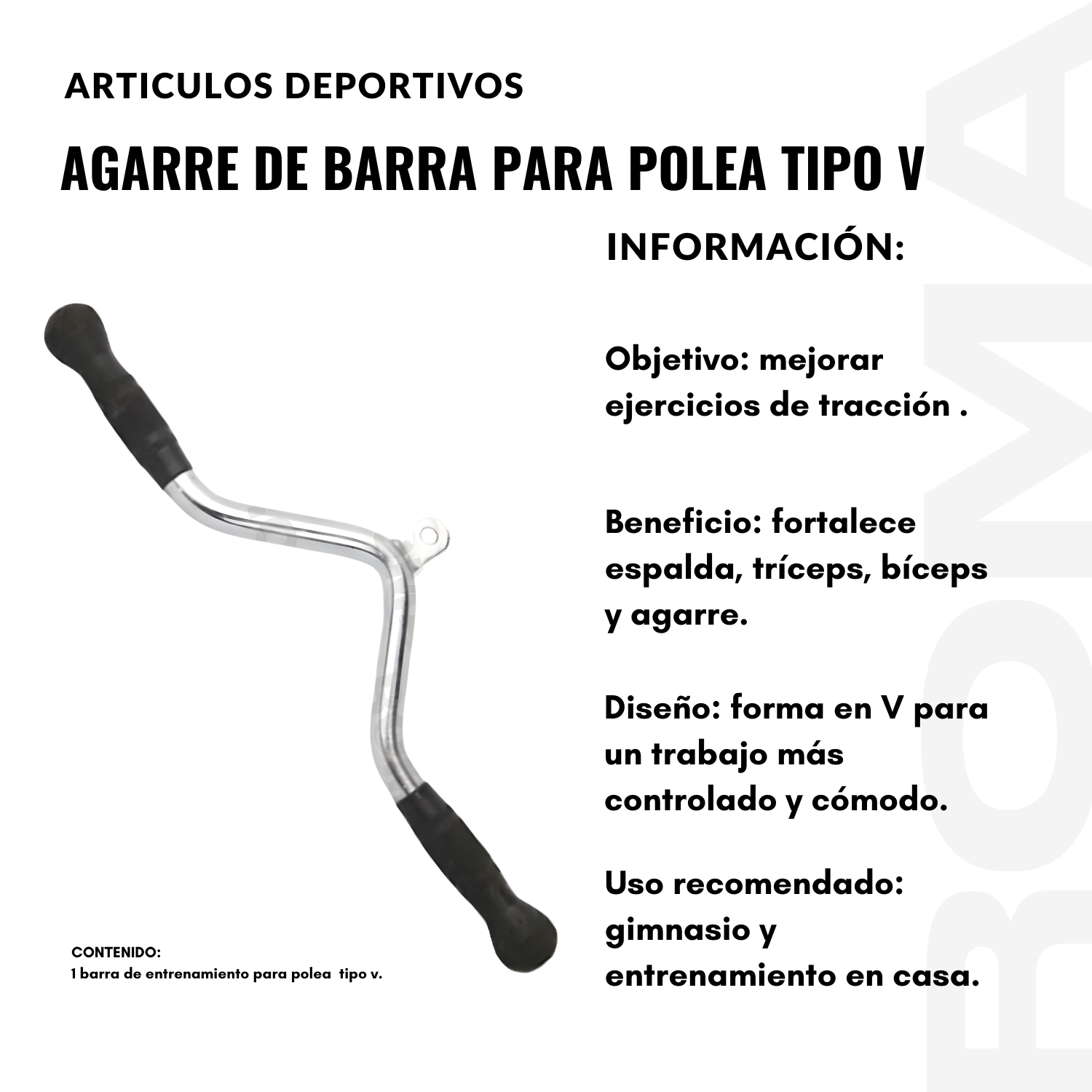 AGARRE DE BARRA PARA POLEA TIPO V - 2