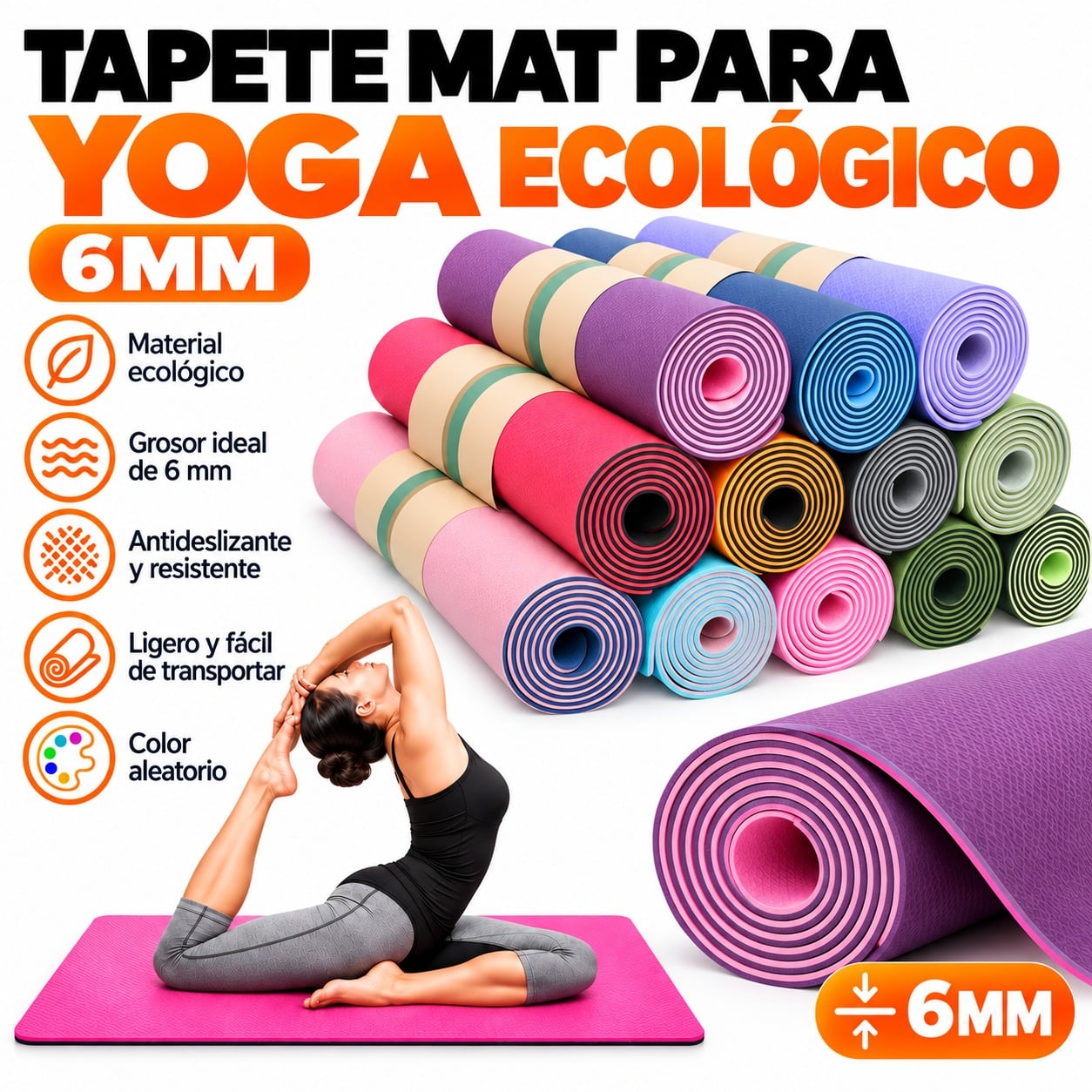 TAPETE MAT PARA YOGA ECOLÓGICO - 1