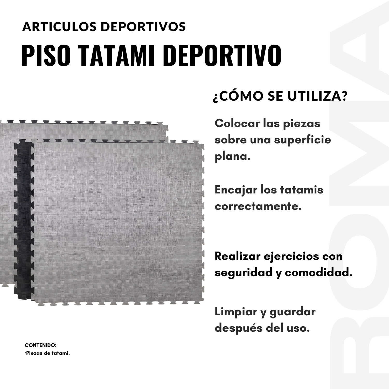 PISO TATAMI DEPORTIVO 2 UND 100X100CM - 3