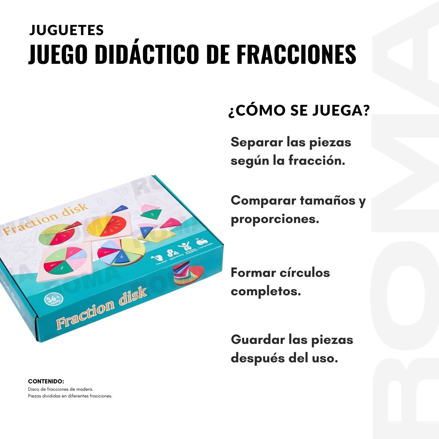 JUEGO DIDÁCTICO DE FRACCIONES CIRCULARES - 3