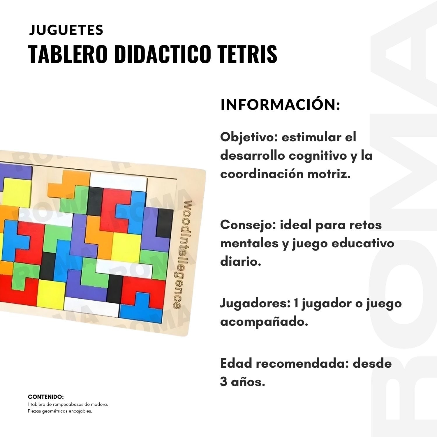 TABLERO DIDACTICO TETRIS - JUEGO DIDÁCTICO - 2