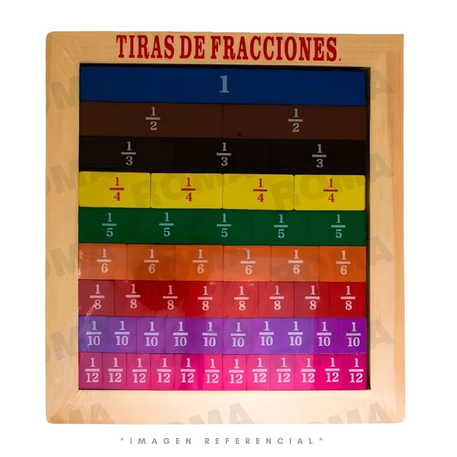 TABLERO DIDÁCTICO DE FRACCIONES - JUEGO DIDÁCTICO - 1