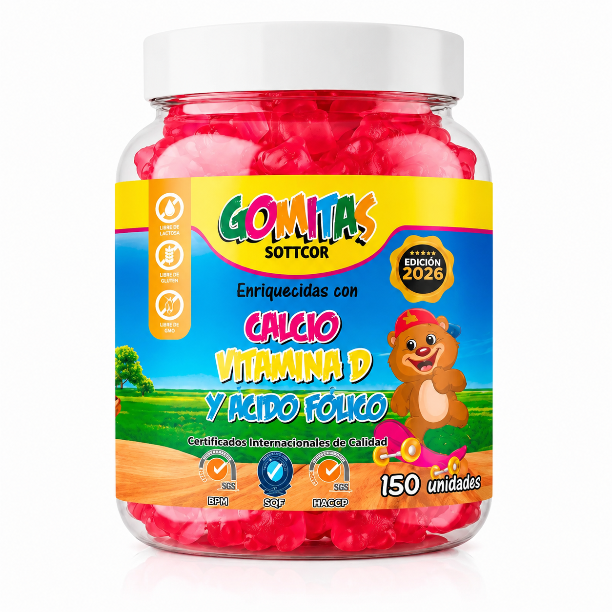 GOMITAS CALCIO NIÑOS 150 GOMITAS SOTTCOR LABS - 1