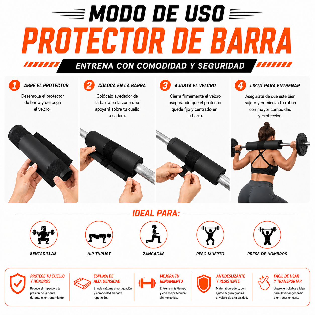 PACK PISTOLA MASAJEADORA 720 Y PROTECTOR DE BARRA - 4