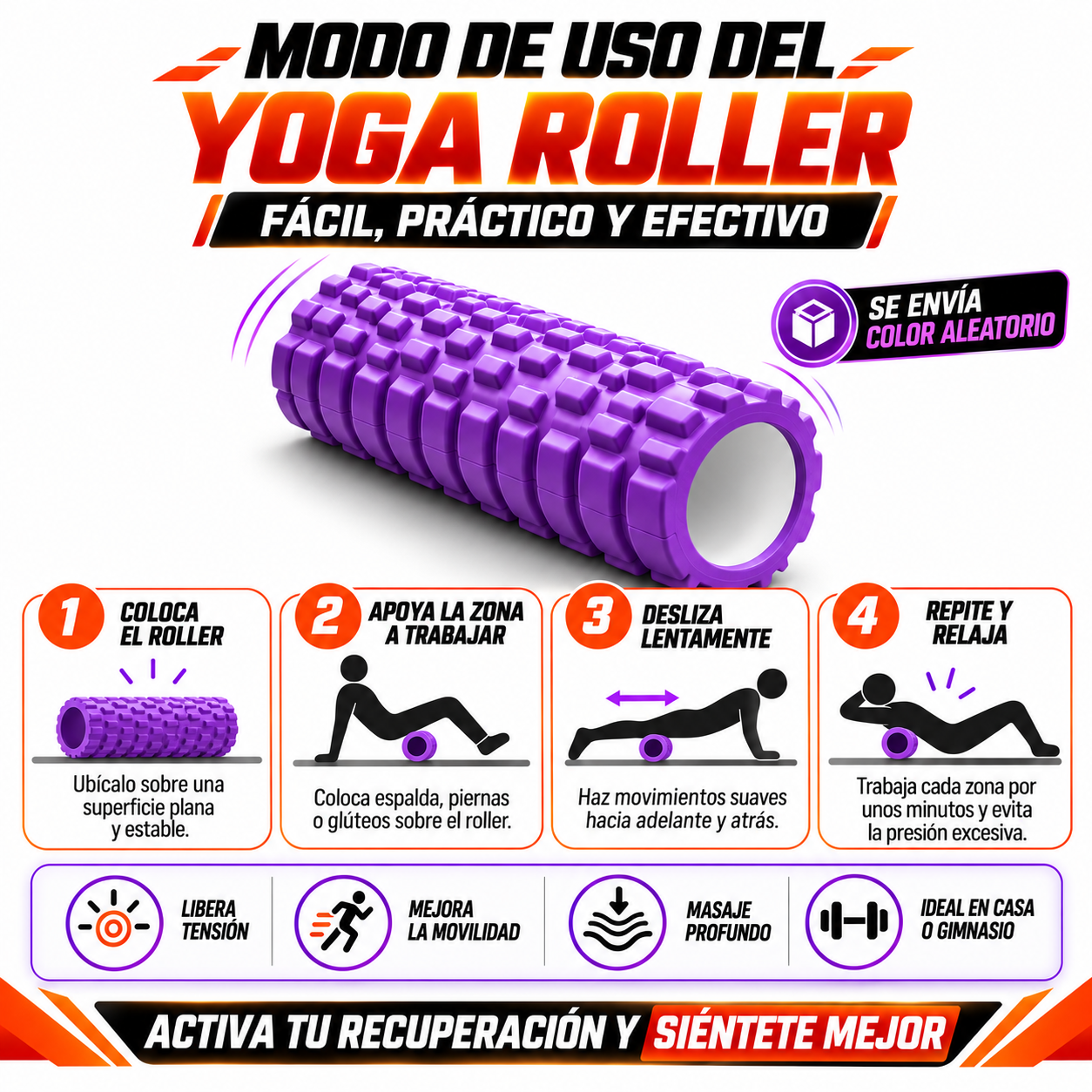 PACK PISTOLA MASAJEADORA 720 Y YOGA ROLLER - 5