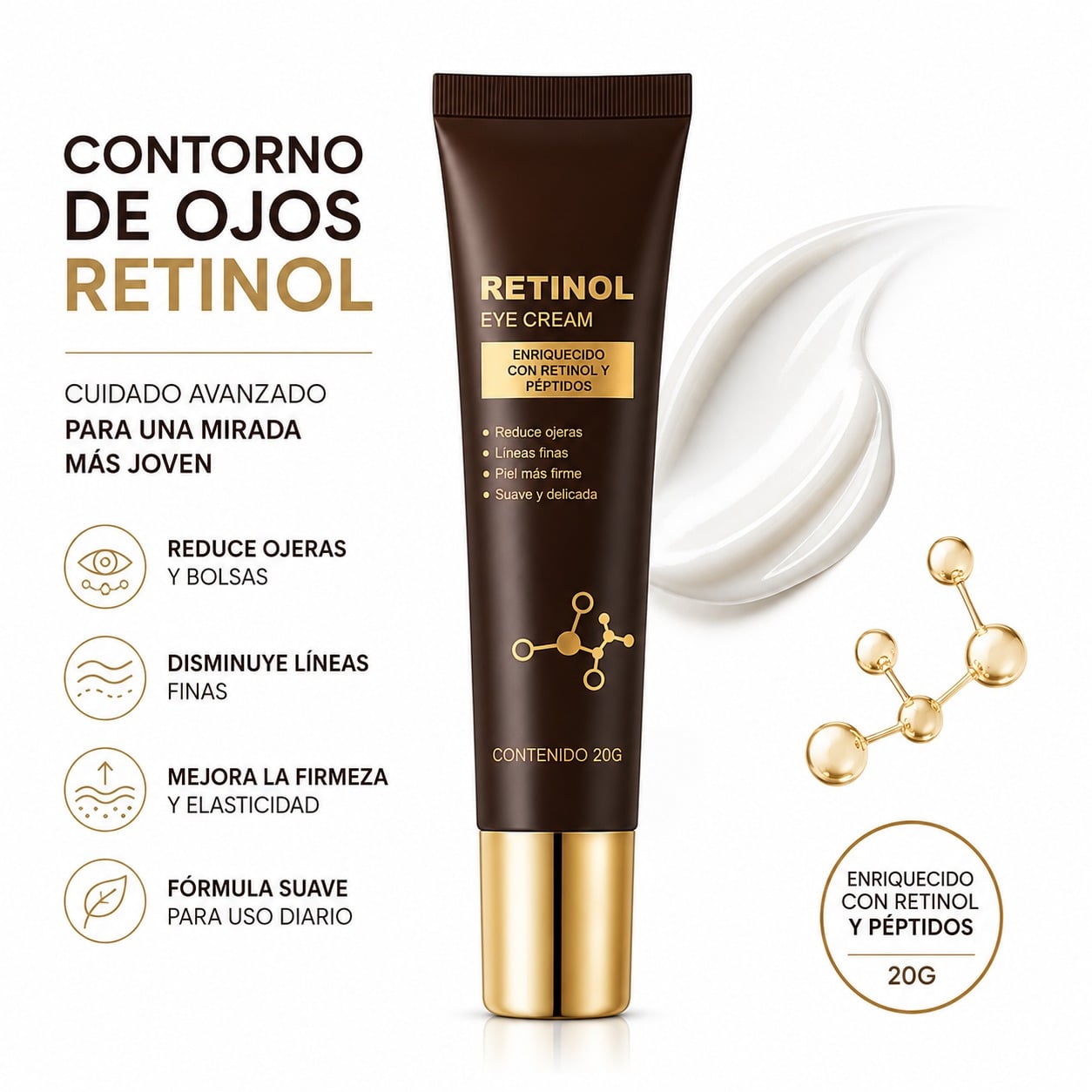 CONTORNO DE OJOS RETINOL 20G BIOAQUA - 1