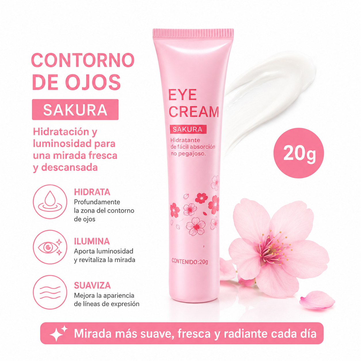 CONTORNO DE OJOS SAKURA 20G BIOAQUA - 1