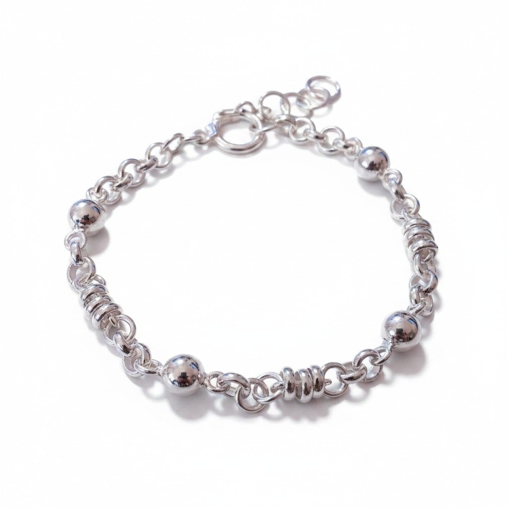 PULSERA DE PLATA TRES DISCOS CON EXT. - 1