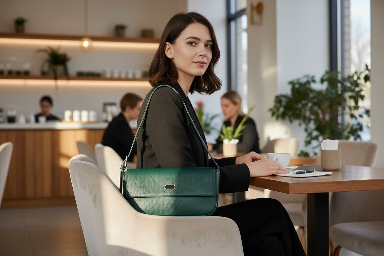 CARTERA DE CUERO TIPO BAGUETTE Sarai Echaíz - 2