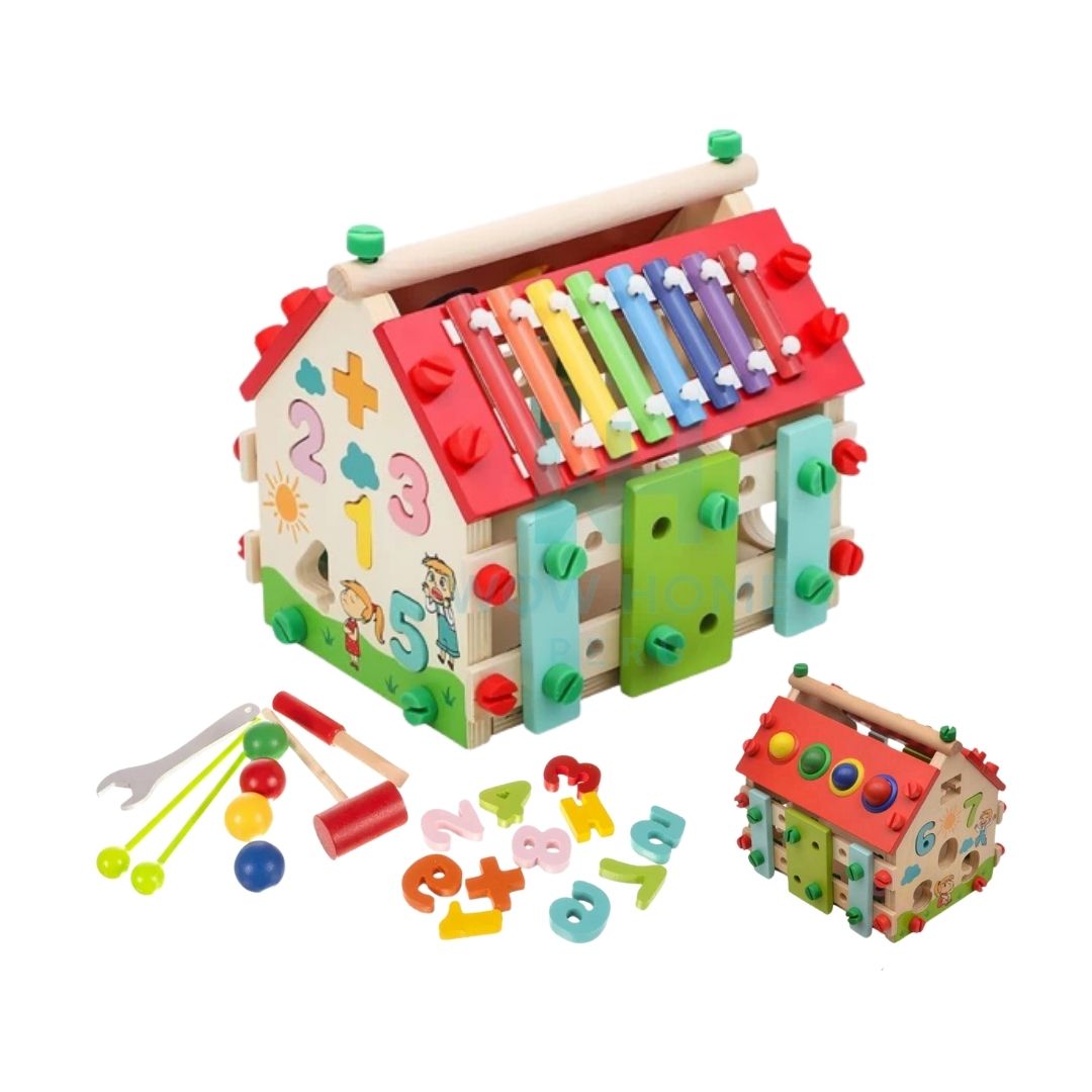 JUEGO DIDÁCTICO CASA ARMABLE CON XILÓFONO DE COLORES - 1