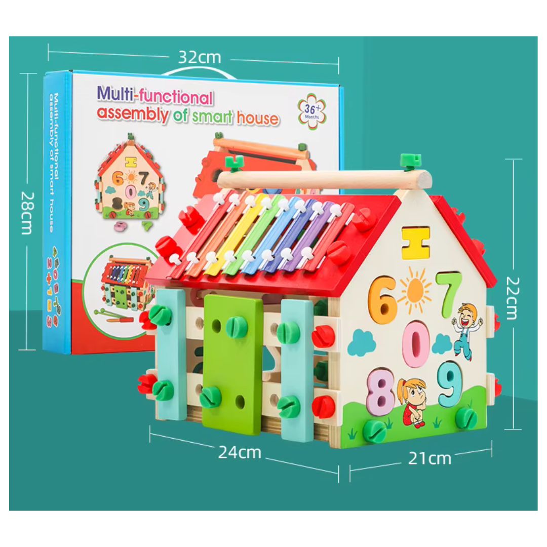 JUEGO DIDÁCTICO CASA ARMABLE CON XILÓFONO DE COLORES - 3