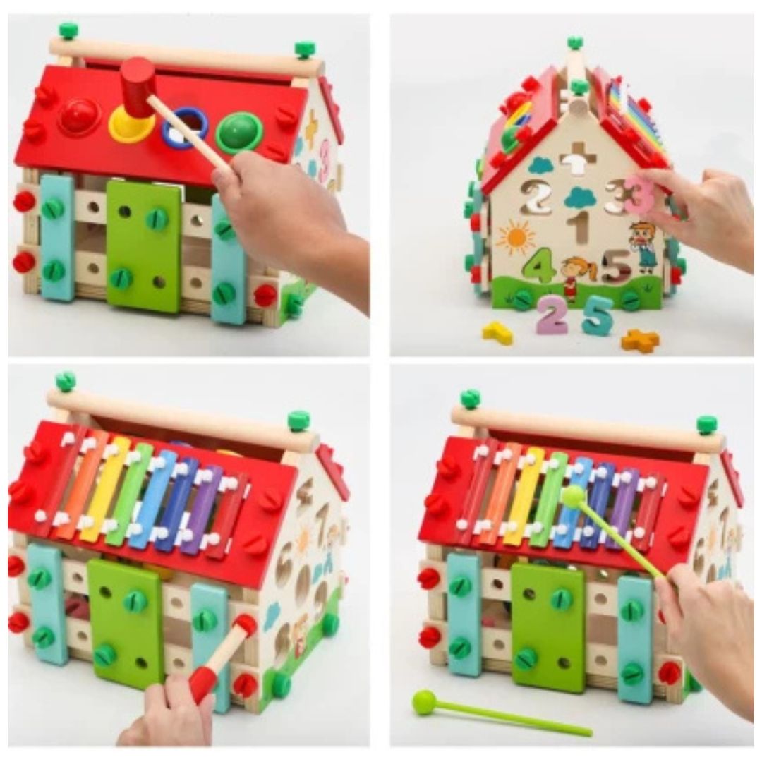 JUEGO DIDÁCTICO CASA ARMABLE CON XILÓFONO DE COLORES - 5