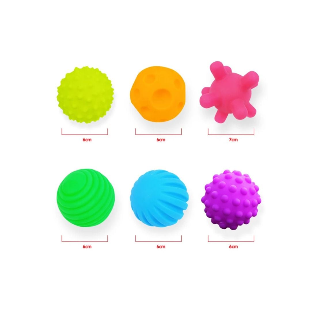 SET 12 PELOTAS SENSORIALES COLORIDAS PARA BEBÉ - 3