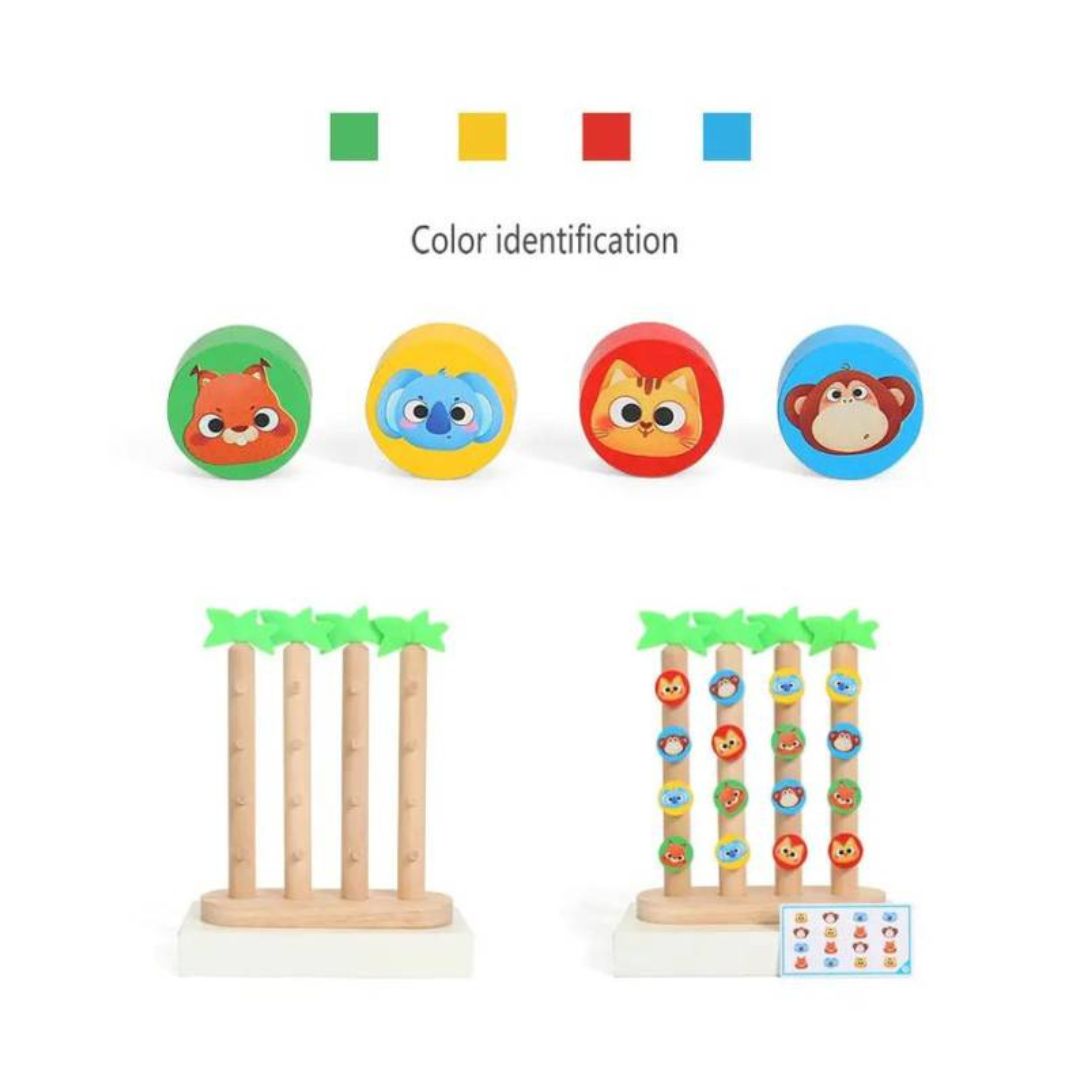 JUEGO PALMERA CLASIFICACION DE ANIMALES Y COLORES MONTESSORI - 3