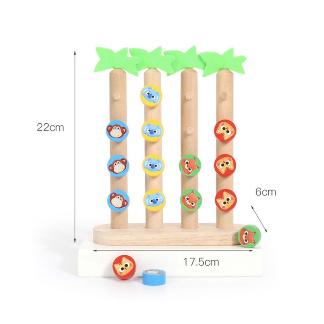 JUEGO PALMERA CLASIFICACION DE ANIMALES Y COLORES MONTESSORI - 4