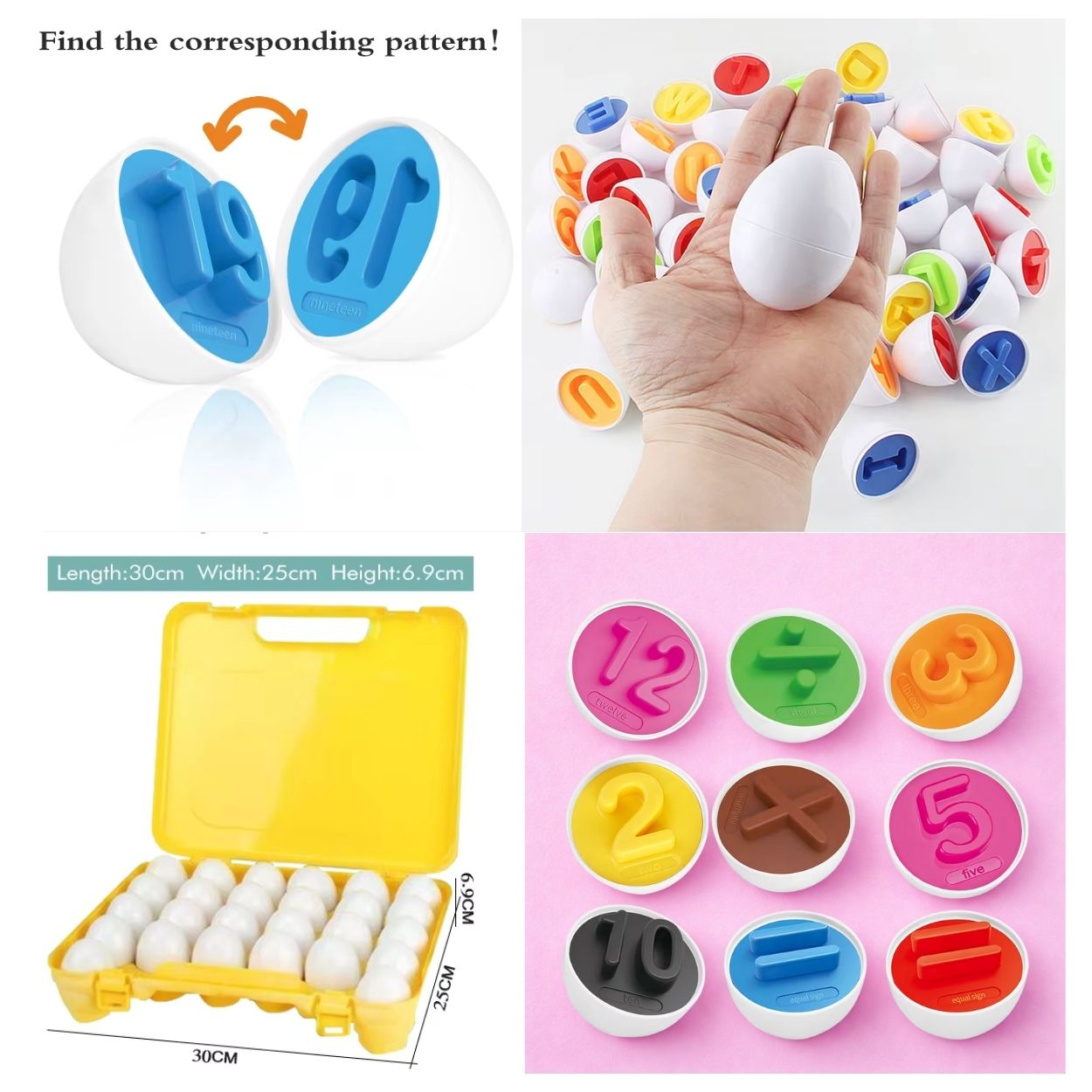 MALETA DE CLASIFICACIÓN HUEVOS COLORIDOS PARA BEBÉ - 26PCS - 2