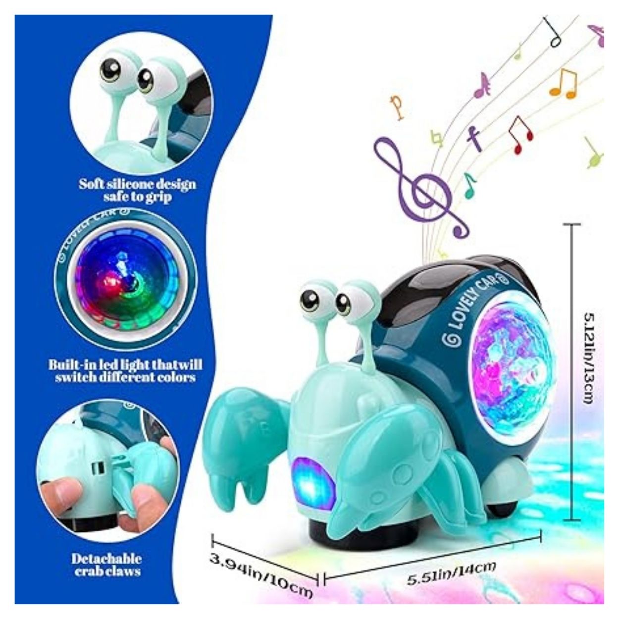 DÚO CANGREJOS MUSICALES INTERACTIVOS CON LUCES LED - 2