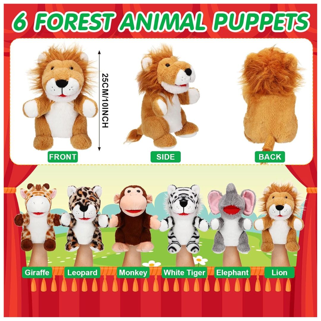 TÍTERE DE MANO PELUCHE ANIMAL DEL BOSQUE PARA NIÑOS - 3