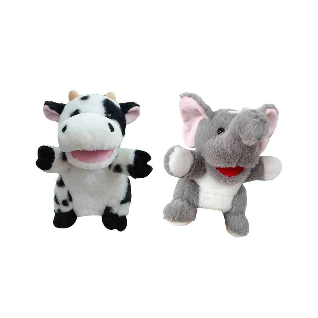 PACK DE 2 TÍTERES DE PELUCHE ANIMAL DEL BOSQUE PARA NIÑOS - 1