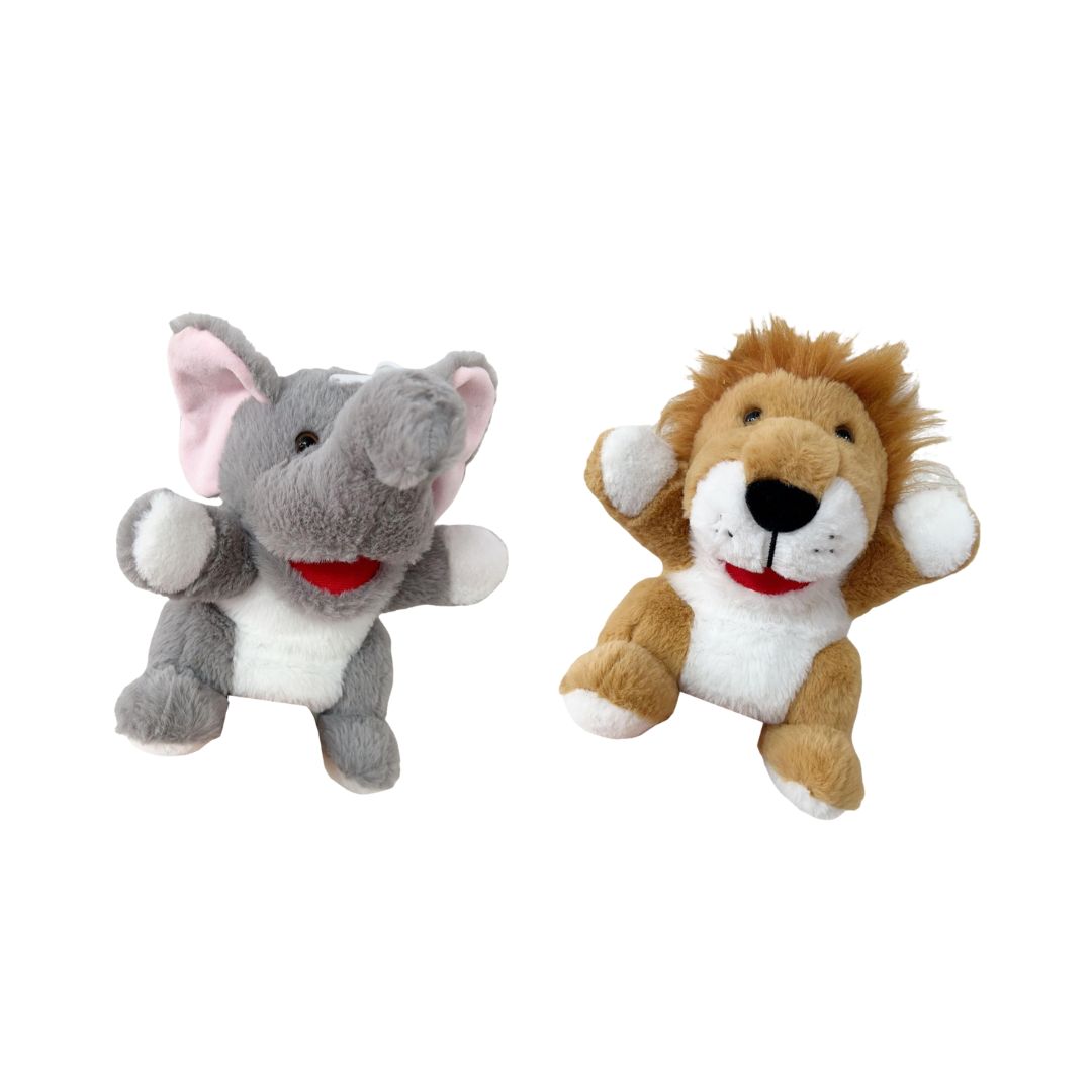 PACK DE 2 TÍTERES DE PELUCHE ANIMAL DEL BOSQUE PARA NIÑOS - 1