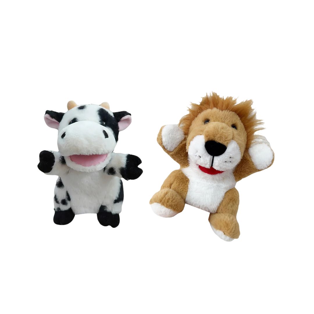 PACK DE 2 TÍTERES DE PELUCHE ANIMAL DEL BOSQUE PARA NIÑOS - 1
