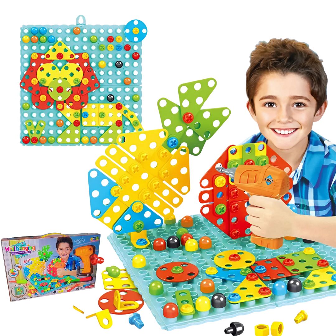SET DIDÁCTICO MOSAICO CON TALADRO 262 PZS PARA NIÑO - 1
