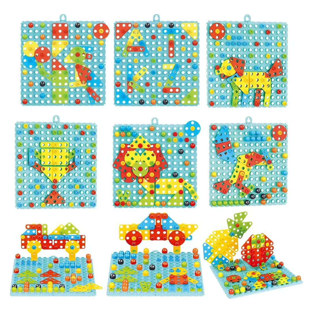 SET DIDÁCTICO MOSAICO CON TALADRO 262 PZS PARA NIÑO - 2