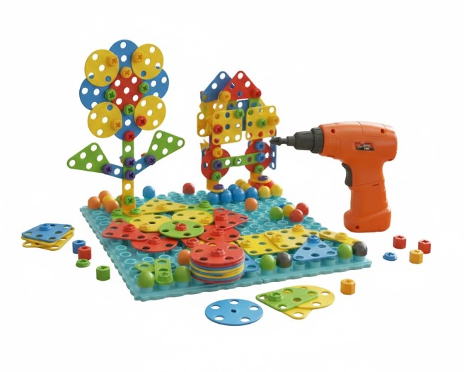 SET DIDÁCTICO MOSAICO CON TALADRO 262 PZS PARA NIÑO - 6