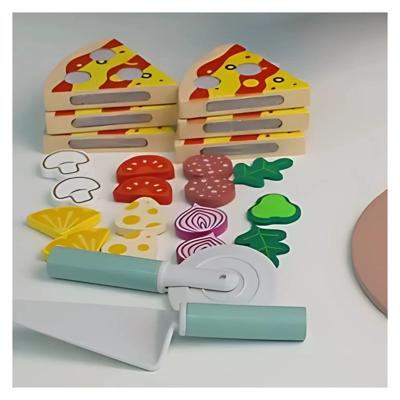 Juego Infantil Pizza Mágica Educativa - Rompecabezas de Madera - 3