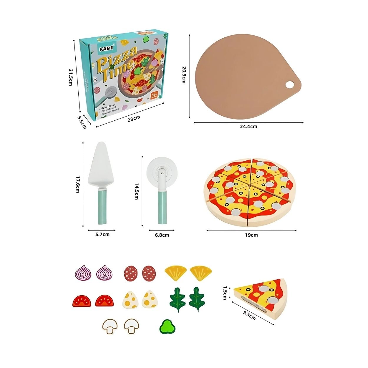 Juego Infantil Pizza Mágica Educativa - Rompecabezas de Madera - 4