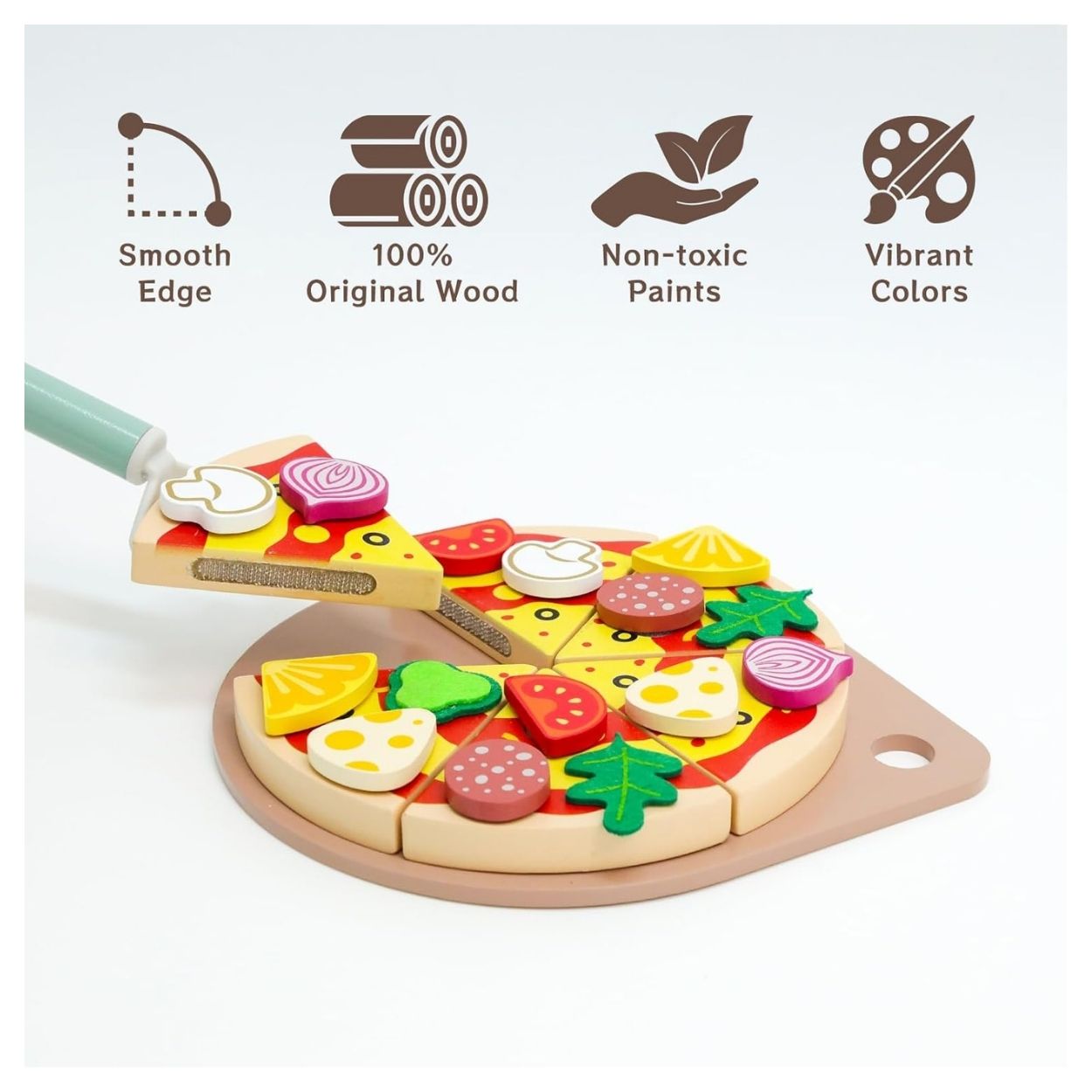 Juego Infantil Pizza Mágica Educativa - Rompecabezas de Madera - 5