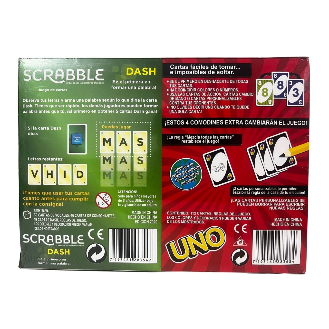 JUEGO DE MESA FAMILIAR 2EN1 UNO+ SCRABBLE - 2