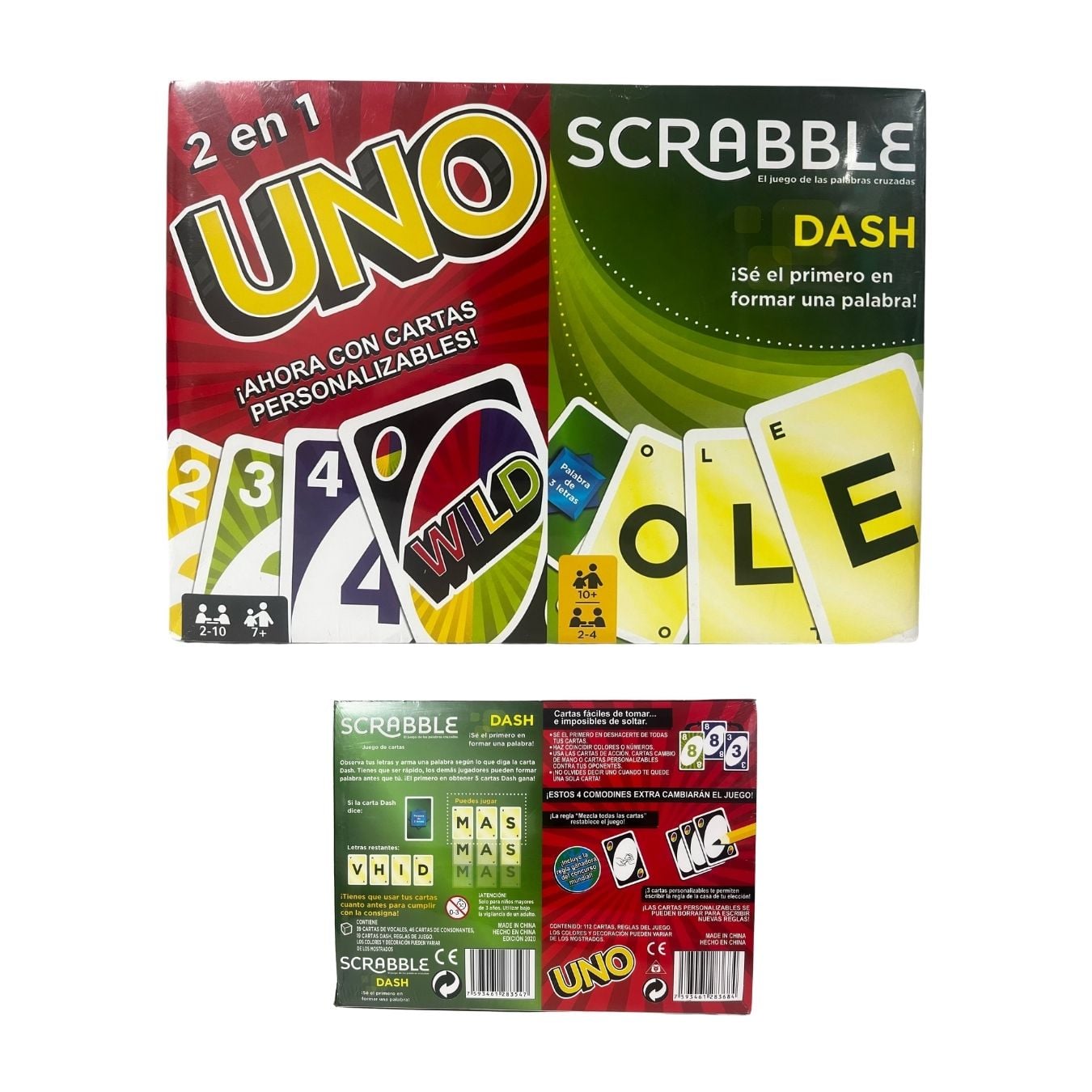 JUEGO DE MESA FAMILIAR 2EN1 UNO+ SCRABBLE - 3