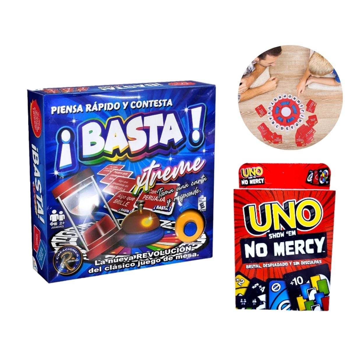 PACK JUEGOS DE MESA FAMILIAR BASTA EXTREME + UNO NOMERCY - 1