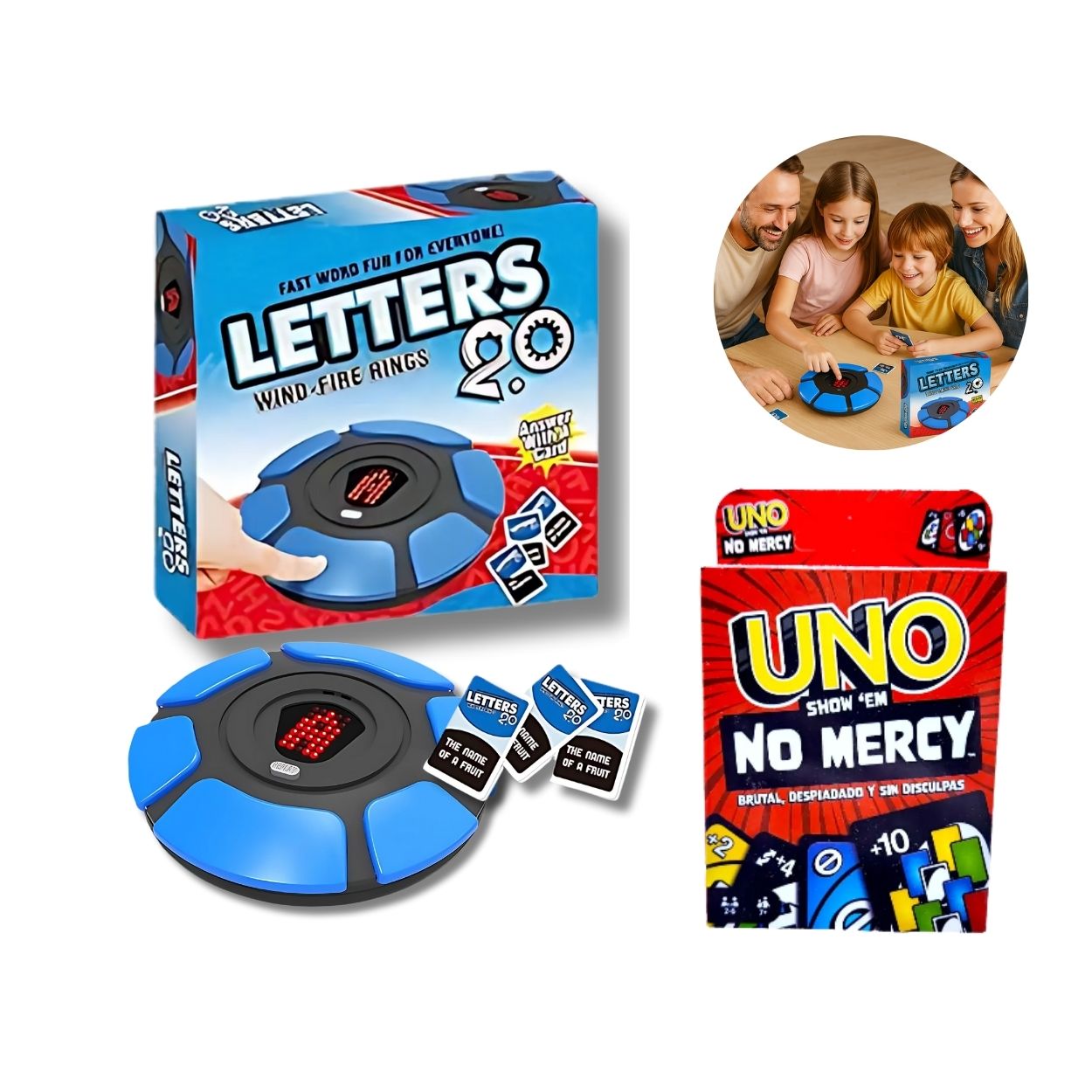 DÚO JUEGOS DE MESA BASTA DIGITAL + UNO NO MERCY - 1