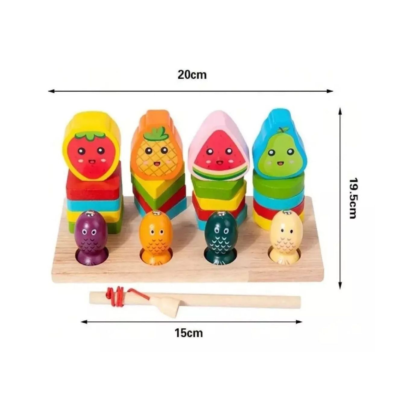 JUEGO DIDÁCTICO DE PESCA MAGNÉTICA DE MADERA PARA NIÑOS - 3